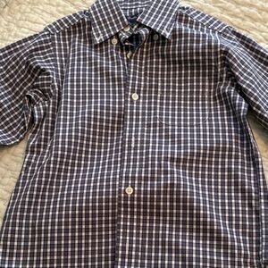 Brooks Brothers Navy Checkered Button Down Shirt